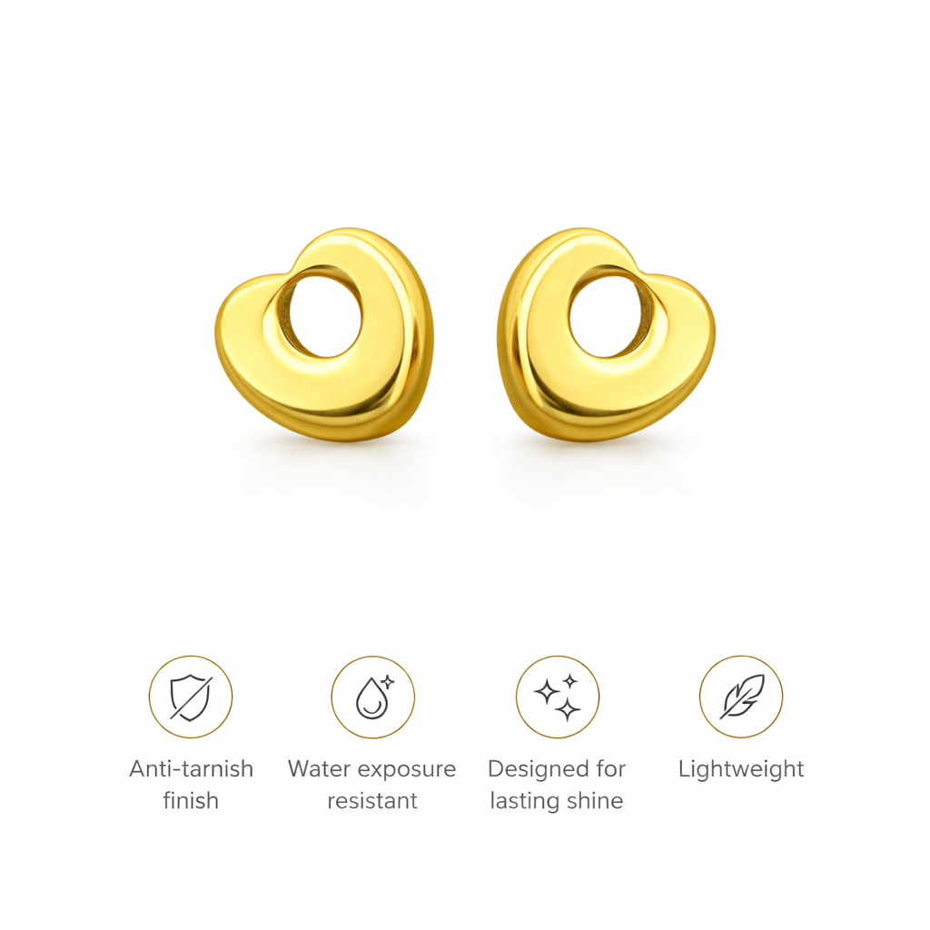 Gold Plated Earrings Studs for Women | EVYRAA