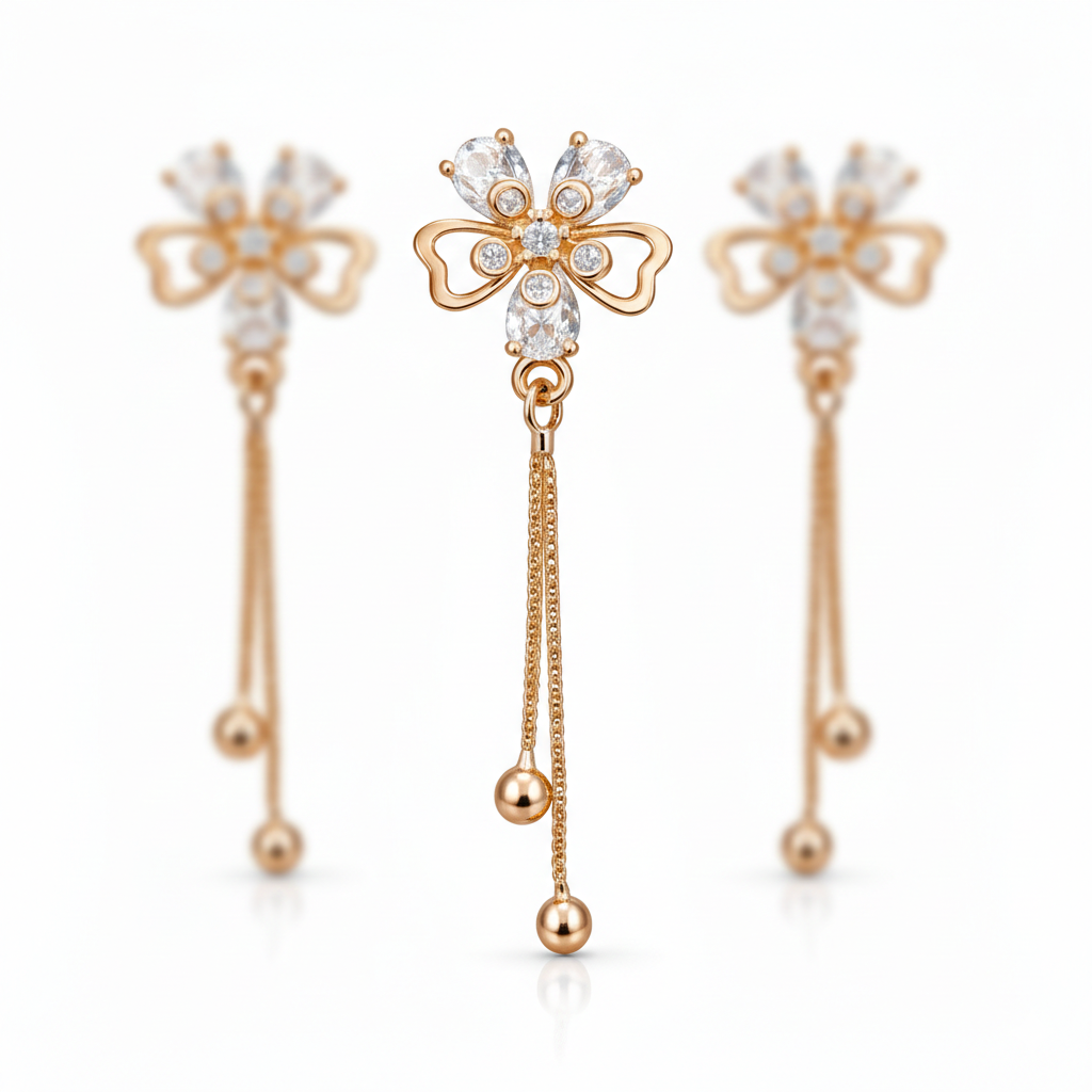 gold-plated-rose-gold-earrings-front-sharp-back-blurred-evyraa